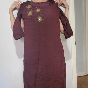 Dark Red Kurta